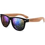 Blaue Rechteckige Sonnenbrillen polarisiert aus Holz für Kinder 