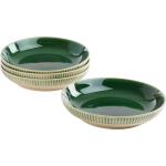 Grüne Mica Decorations Runde Suppenteller 22 cm aus Keramik mikrowellengeeignet 
