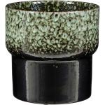 Dunkelgrüne 22 cm Mica Decorations Runde Pflanzkübel & Blumentöpfe 22 cm aus Steingut Indoor 