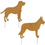 Mica Decorations Hundefiguren mit Tiermotiv aus Eisen 