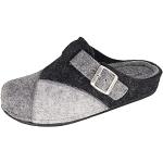 MICCOS Damen Pantoffeln Hausschuhe Wollfilz, Größe:42 EU, Farbe:Grau