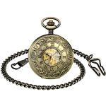 Runde Handaufzug Herrentaschenuhren poliert aus Acrylglas mit Analog-Zifferblatt mit römischen Zahlen mit Kunststoff-Uhrenglas 