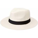 Cremefarbene Unifarbene Panamahüte für Herren Größe L für den für den Frühling 
