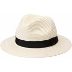 Cremefarbene Unifarbene Panamahüte für Herren für den für den Frühling 