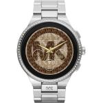 Silberne Michael Kors Camille Smartwatches aus Edelstahl mit Kompass mit Bluetooth mit Höhenmesser für Damen 