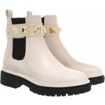 Reduzierte Cremefarbene Michael Kors Stark Ankle Boots & Klassische Stiefeletten mit Riemchen aus Leder für Damen Größe 37 