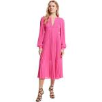 Reduzierte Pinke Michael Kors Midi Plisseekleider mit Reißverschluss aus Polyester Handwäsche für Damen Größe M 