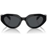 Schwarze Michael Kors Ovale Kunststoffsonnenbrillen für Damen 
