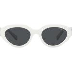 Weiße Michael Kors Ovale Kunststoffsonnenbrillen für Damen 