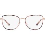 Pinke Michael Kors Quadratische Vollrand Brillen aus Metall für Damen 