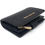 Michael Kors Jet Set Travel Saffiano Leder Bifold Zip Coin Wallet, Schwarzes Saffiano, medium, Faltbare Brieftasche