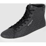 Reduzierte Schwarze Michael Kors Logo High Top Sneaker & Sneaker Boots mit Schnürsenkel aus Leder für Herren Größe 43,5 