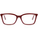 Dunkelrote Michael Kors Rechteckige Kunststoffbrillengestelle für Damen 