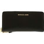 Michael Kors Jet Set Travel Continental Leather Wallet/Wristlet - Black/Gold