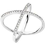 Michael Kors Pave X Silver Ring, Size 6