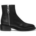 Reduzierte Schwarze Elegante Michael Kors Ankle Boots & Klassische Stiefeletten mit Reißverschluss aus Leder für Damen Größe 40 mit Absatzhöhe 3cm bis 5cm 