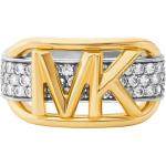 Michael Kors Ring - Sterling Silver Pavé Empire Link Ring - Gr. 55 - in Mehrfarbig - für Damen