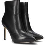 Reduzierte Schwarze Michael Kors Pfennigabsatz High Heel Stiefeletten & High Heel Boots aus Leder für Damen mit Absatzhöhe über 9cm 