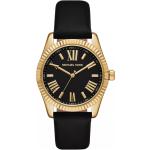 Michael Kors Uhr - Lexington Three-Hand Leather Watch - Gr. unisize - in Schwarz - für Damen