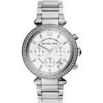 Reduzierte Silberne Elegante Michael Kors MK5353 Damenarmbanduhren aus Edelstahl mit Mineralglas-Uhrenglas 