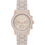 Michael Kors Uhr - Runway Chronograph Stainless Steel and Wheat Silic - Gr. unisize - in Gold - für Damen