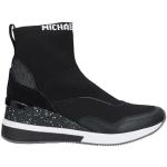 Reduzierte Schwarze Unifarbene Michael Kors Michael Kors MICHAEL Runde Keilabsatz Sock-Boots aus Leder für Damen Größe 40,5 