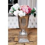 Silberne 40 cm Vasen & Blumenvasen 40 cm aus Metall 