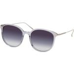 Graue Runde Sonnenbrillen mit Sehstärke aus Kunststoff für Damen 