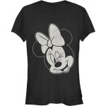 Schwarze Kurzärmelige Entenhausen Minnie Maus T-Shirts aus Baumwolle Größe XL 