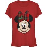Rote Kurzärmelige Entenhausen Micky Maus T-Shirts für Damen Größe XL Weihnachten 