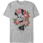 Graue Kurzärmelige Entenhausen Micky Maus T-Shirts aus Baumwolle für Damen Größe 3 XL Weihnachten 