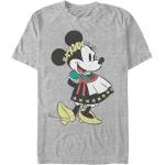 Graue Kurzärmelige Entenhausen Micky Maus Mini T-Shirts aus Baumwolle für Damen Größe S 