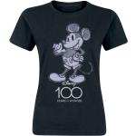 Schwarze Entenhausen Micky Maus Rundhals-Ausschnitt T-Shirts für Damen Größe XXL 