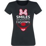 Schwarze Entenhausen Minnie Maus Rundhals-Ausschnitt T-Shirts mit Maus-Motiv für Damen Größe XXL 