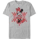 Graue Kurzärmelige Entenhausen Micky Maus T-Shirts aus Baumwolle für Damen Größe S 