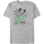 Graue Kurzärmelige Entenhausen Micky Maus T-Shirts aus Baumwolle für Damen Größe 3 XL 