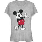 Graue Kurzärmelige Entenhausen Micky Maus T-Shirts aus Baumwolle für Damen Größe XXL 