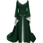 Dunkelgrüne Bestickte Vintage Langärmelige Kurze Abendkleider aus Chiffon für Damen Größe L für den für den Sommer 