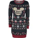Bunte Entenhausen Micky Maus Midi Weihnachtskleider aus Acryl für Damen Größe XXL zu Weihnachten 
