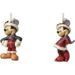 Enesco Entenhausen Minnie Maus Weihnachtsanhänger mit Maus-Motiv aus Porzellan 2-teilig 