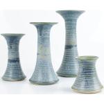 Blaue Mid-Century 20 cm Kerzenständer Sets 20 cm aus Keramik 4-teilig 