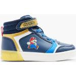 Blaue Super Mario High Top Sneaker & Sneaker Boots mit Klettverschluss aus Textil für Herren Größe 24 