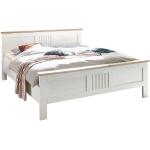 Weiße Romantische Betten Landhausstil aus Holz 180x200 