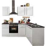 Weiße L-förmige Winkelküchen & Eckküchen aus Kunststoff Energieklasse mit Energieklasse A Breite 150-200cm, Höhe 200-250cm, Tiefe 200-250cm 