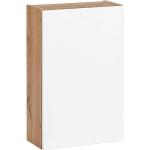 Weiße Rustikale Held Möbel Bad Hängeschränke aus Eiche Breite 0-50cm, Höhe 0-50cm, Tiefe 0-50cm 