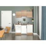 Weiße Singleküchen & Miniküchen aus Kunststoff Breite 100-150cm, Höhe 200-250cm, Tiefe 0-50cm 