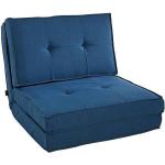 Blaue Schlafsessel aus Textil mit verstellbarer Rückenlehne Breite 50-100cm, Höhe 50-100cm, Tiefe 50-100cm 