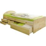 Stauraumbetten aus Massivholz mit Schublade 100x200 