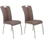 Kamelbraune Moderne Stuhl-Serie aus Metall Breite 0-50cm, Höhe 0-50cm, Tiefe 0-50cm 2-teilig 