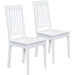 Weiße Stuhl-Serie lackiert aus Massivholz Breite 0-50cm, Höhe 0-50cm, Tiefe 0-50cm 2-teilig 